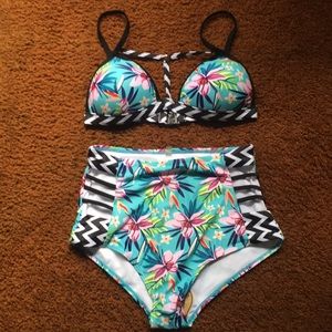 Two piece high waisted bikini